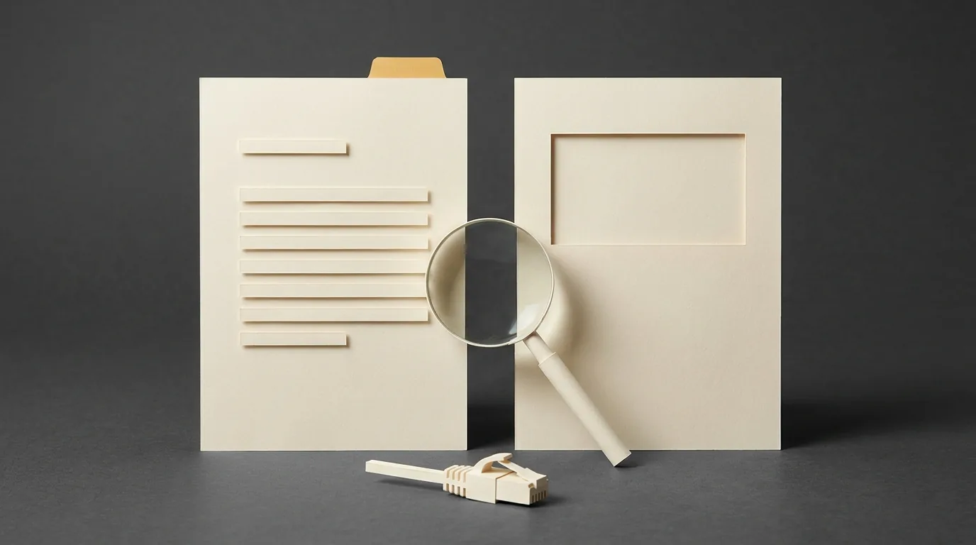 Illustration of plan and observation sheets under a magnifier; not advertised or measured speed data