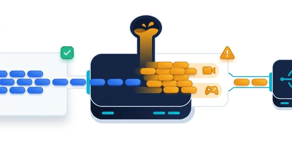 Selective ISP traffic shaping and token bucket rate limiting applied to streaming and gaming queues